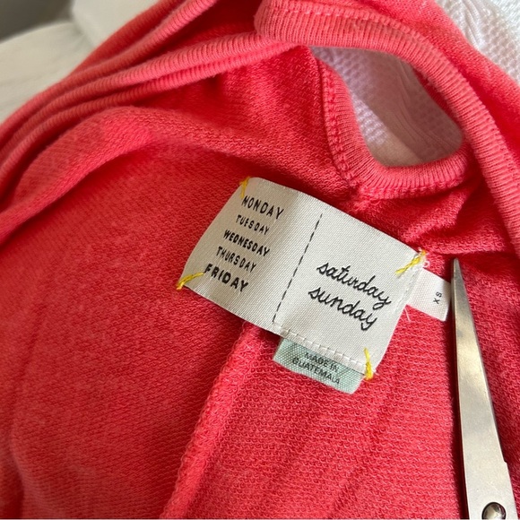 Anthropologie Saturday Sunday Asa Tank Coral Dress Size XS Orange Cross Back - Picture 6 of 8